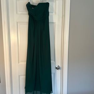 David’s bridal emerald green strapless dress